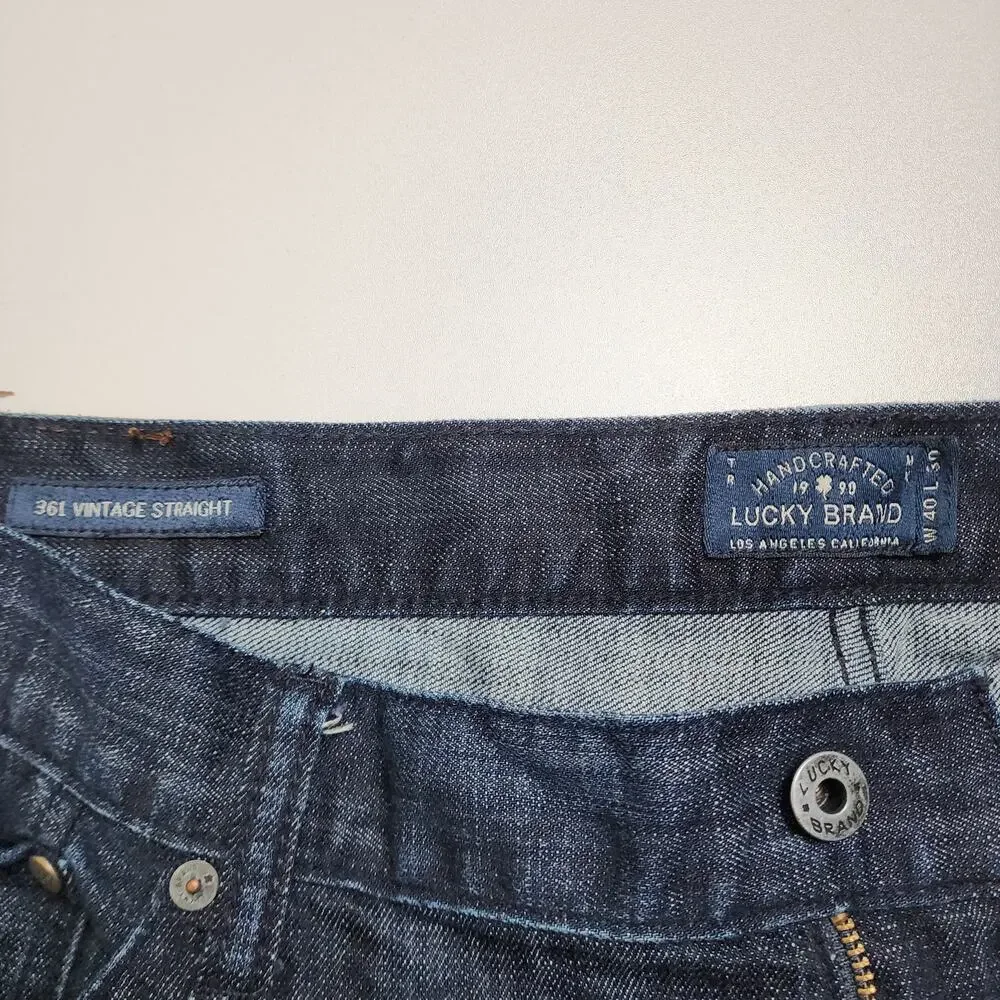 Lucky‎ Brand Mens 361 Vintage Straight Jean Size 40X30 Kings Cross Denim Wash